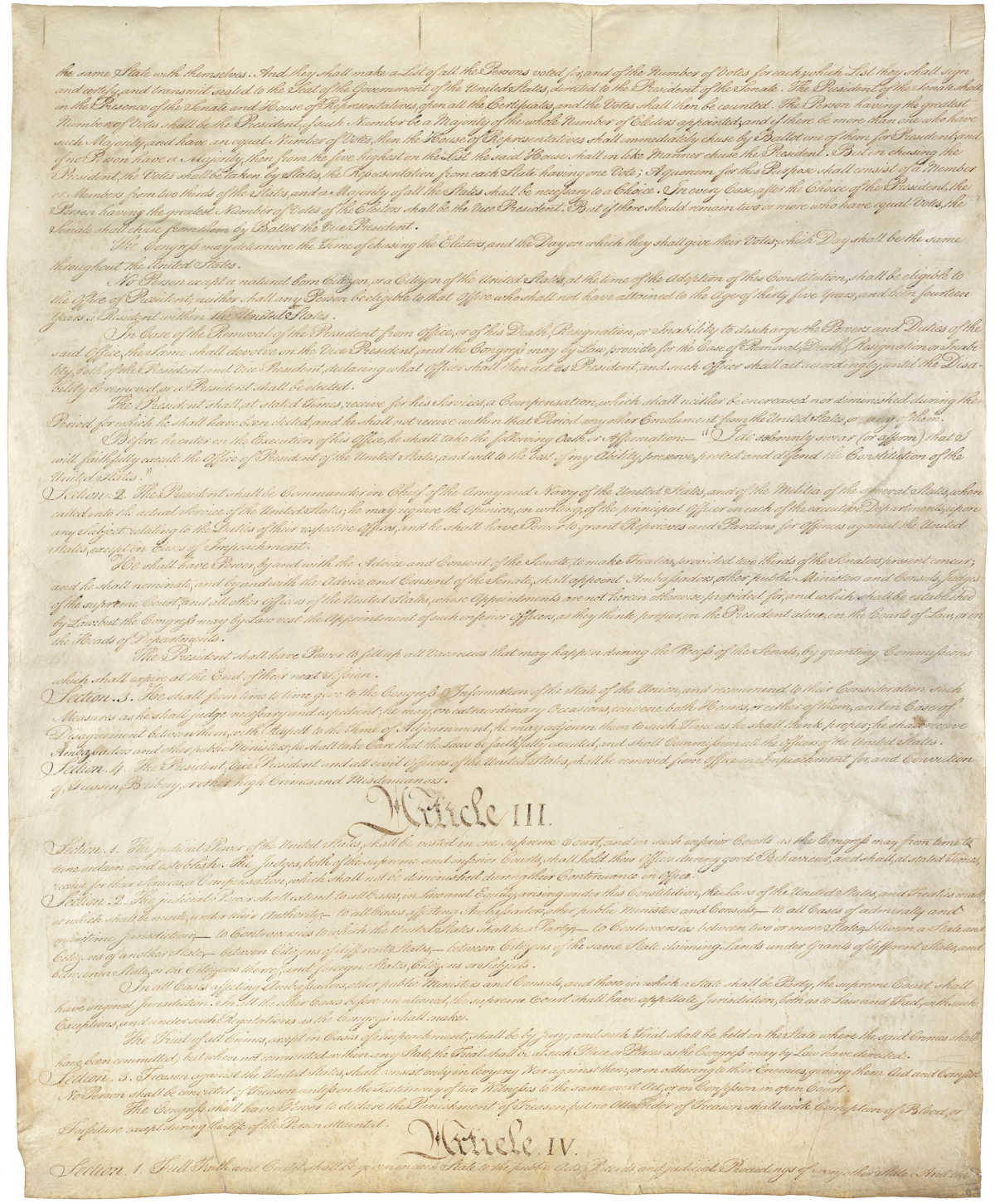 Page Three of the United States Constitution