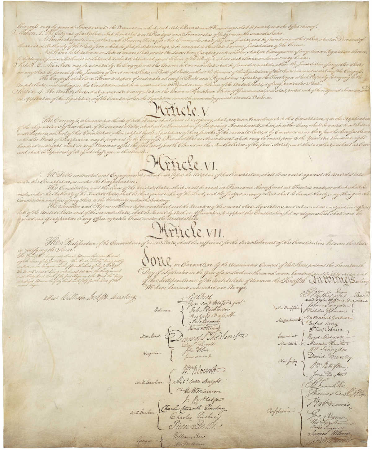 Page Four of the United States Constitution