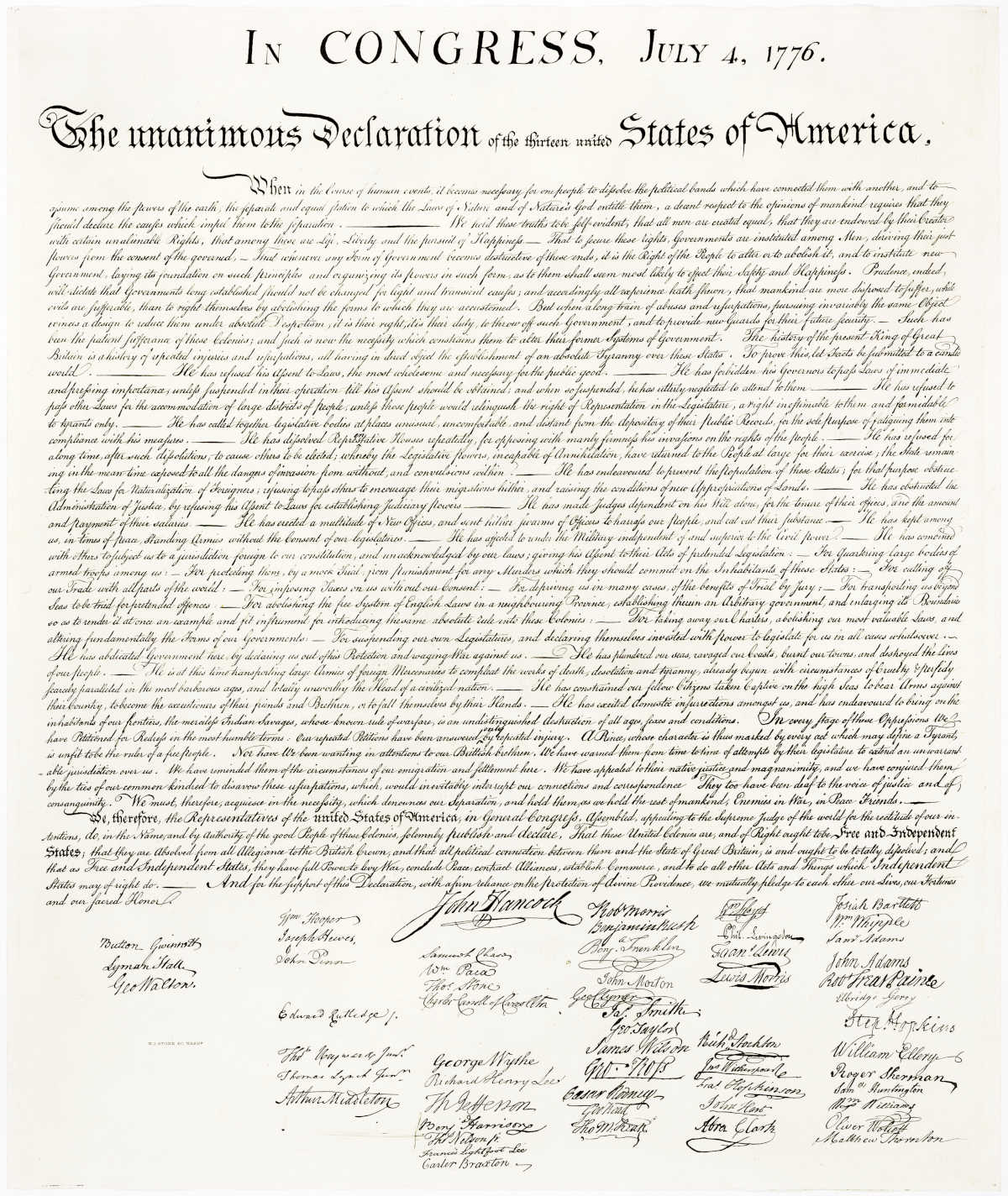 The Declaration of Independence